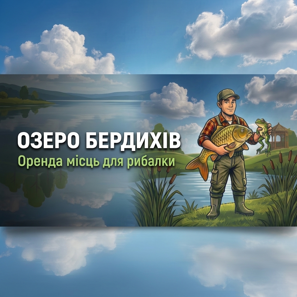 Риболовля та відпочинок на озері «Бердихів» у Львівській області